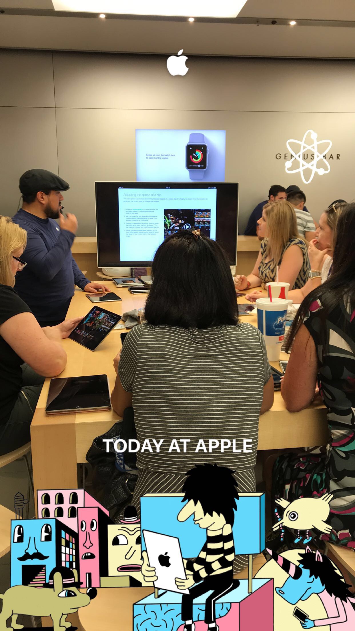 Faylane's educators engage in a training at the Apple Store to learn about the application of technology into a 21st century classroom.