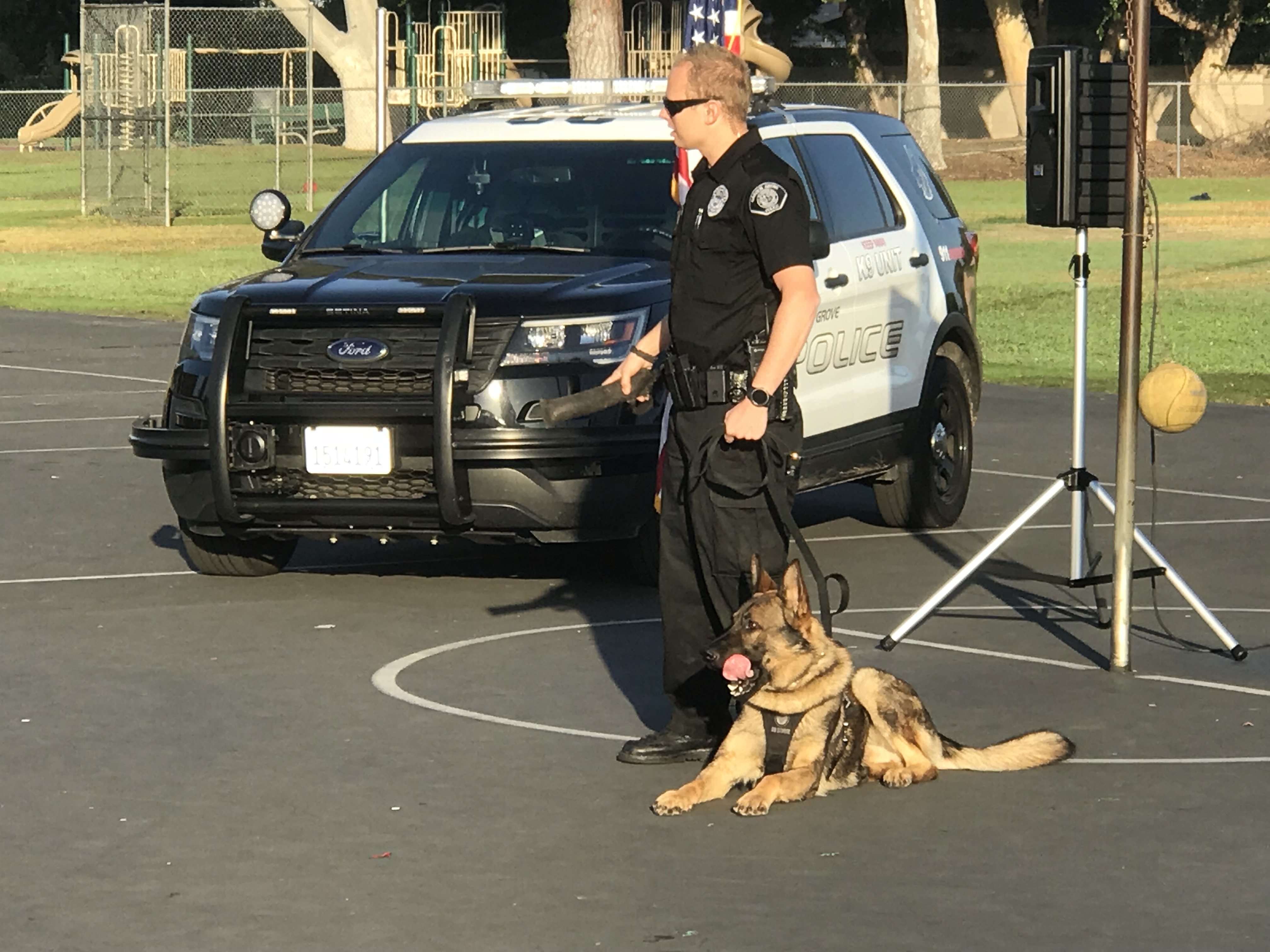 Cody the Canine Cop came to Faylane to teach us Halloween Safety!