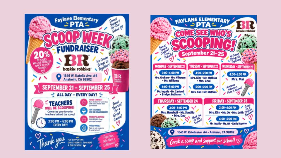 Fundraiser 9/21 - 9/25